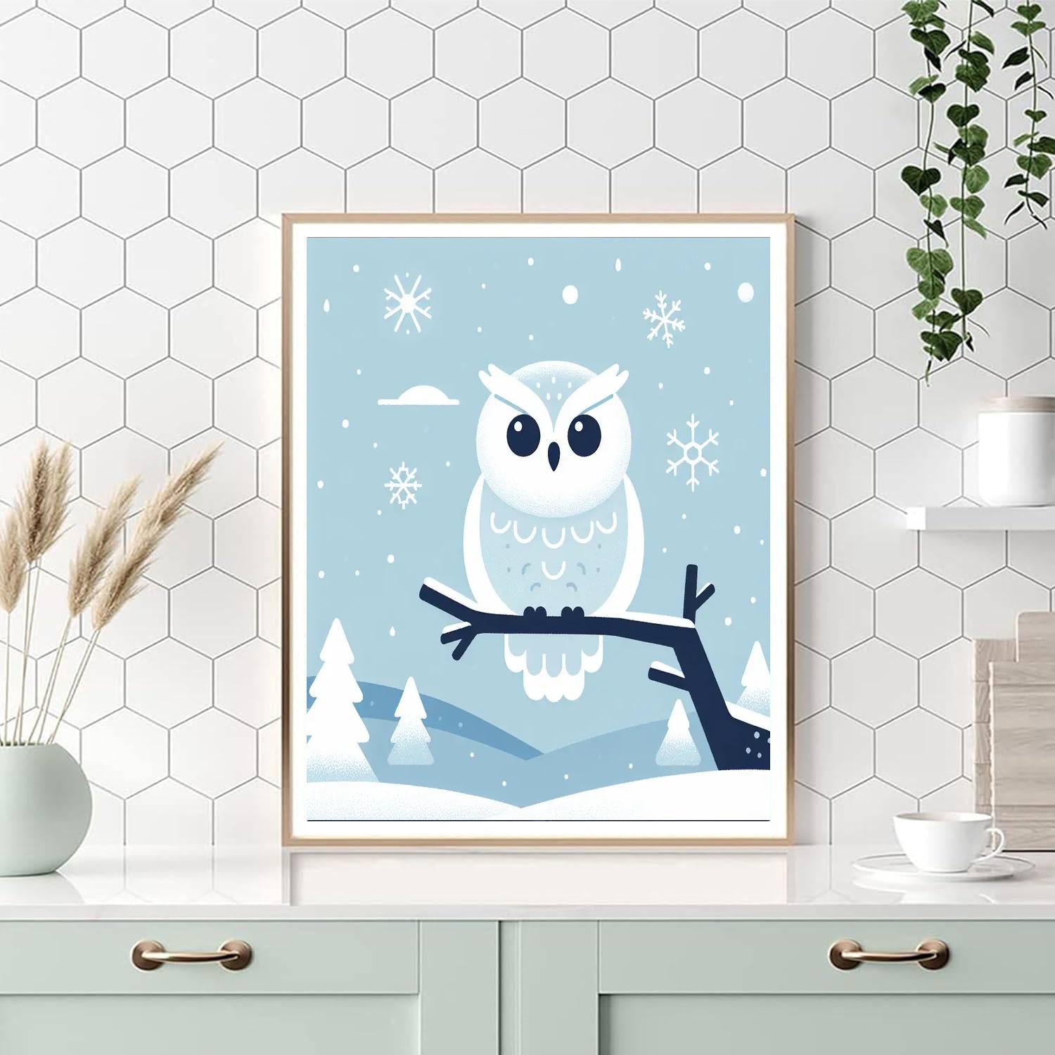 The Snowy Owl's Secret Paint By Numbers Art