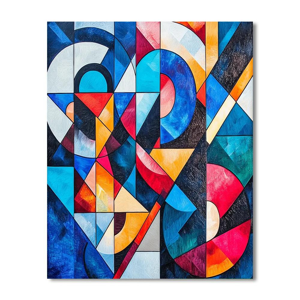 Kazimir Malevich Inspired Chromatic Illusion  Numbered Painting Kits