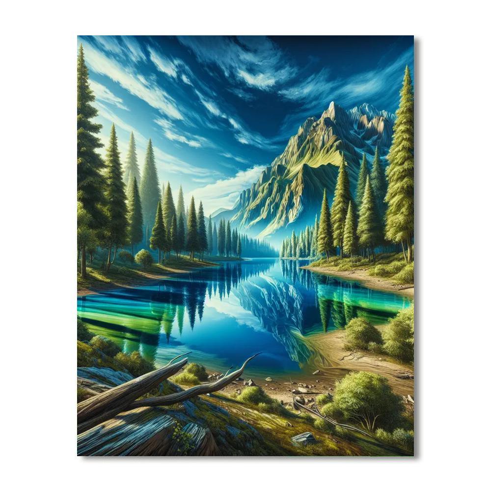 Lovely Lake View Paint By Number