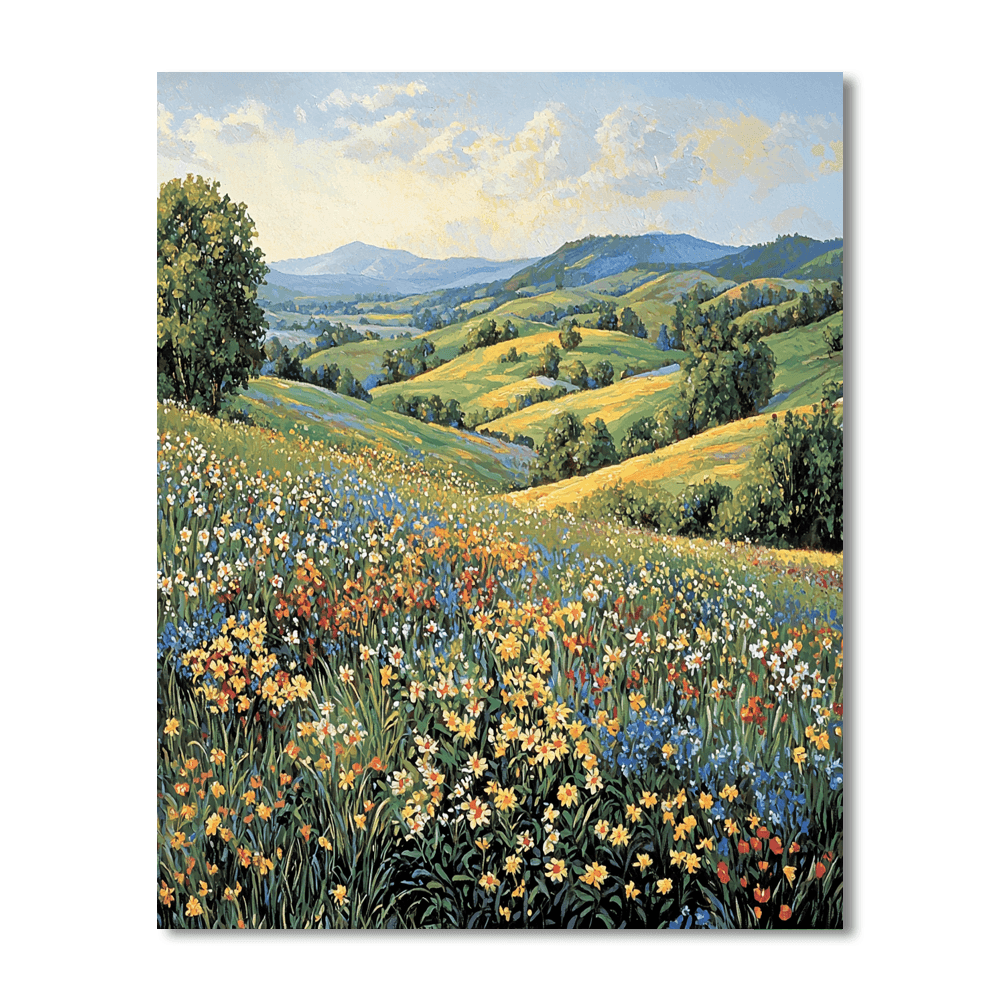 Claude Monet Inspired Whimsical Landscape  DIY Paint By Numbers