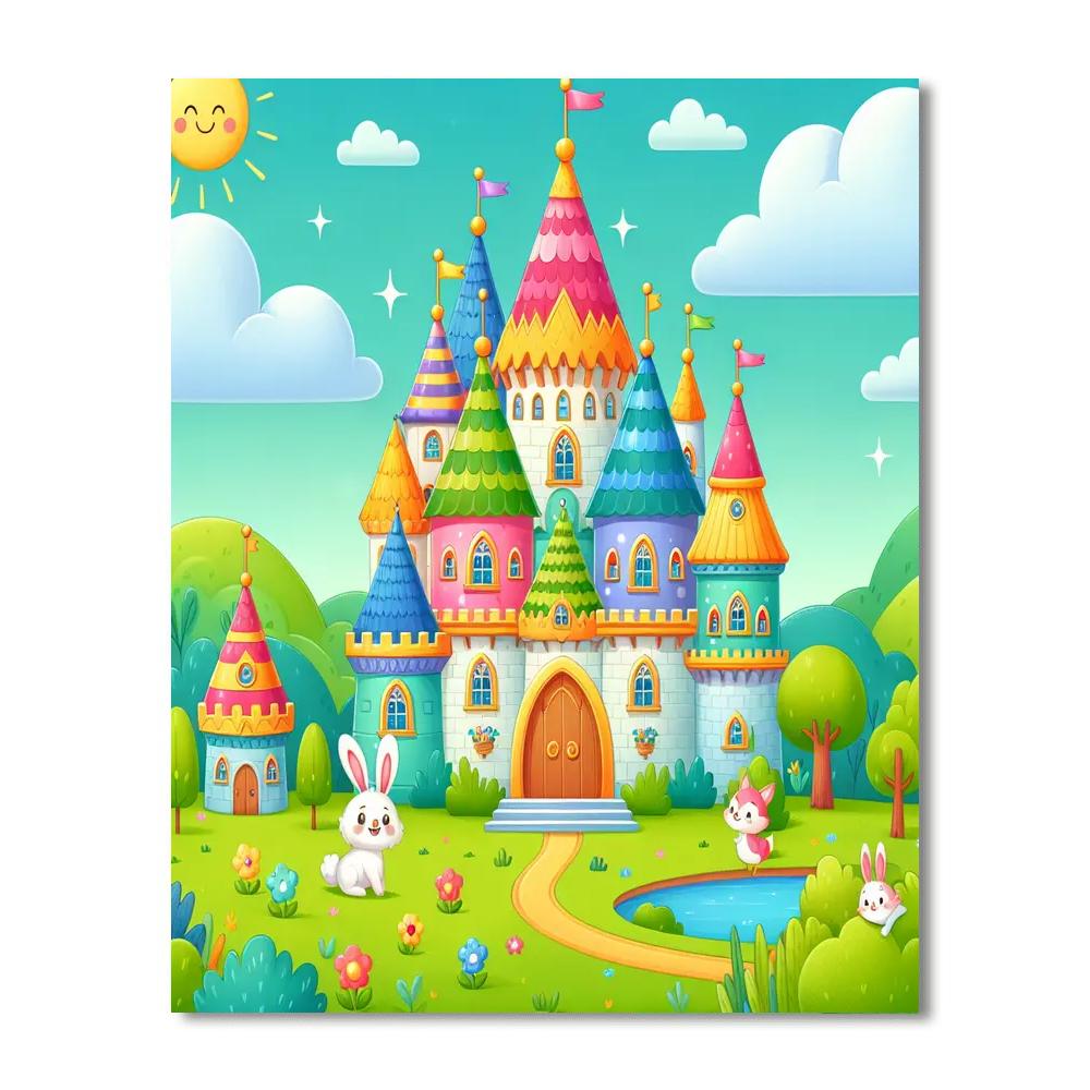 Funky Fairy Tale Castle Paint By Numbers Art