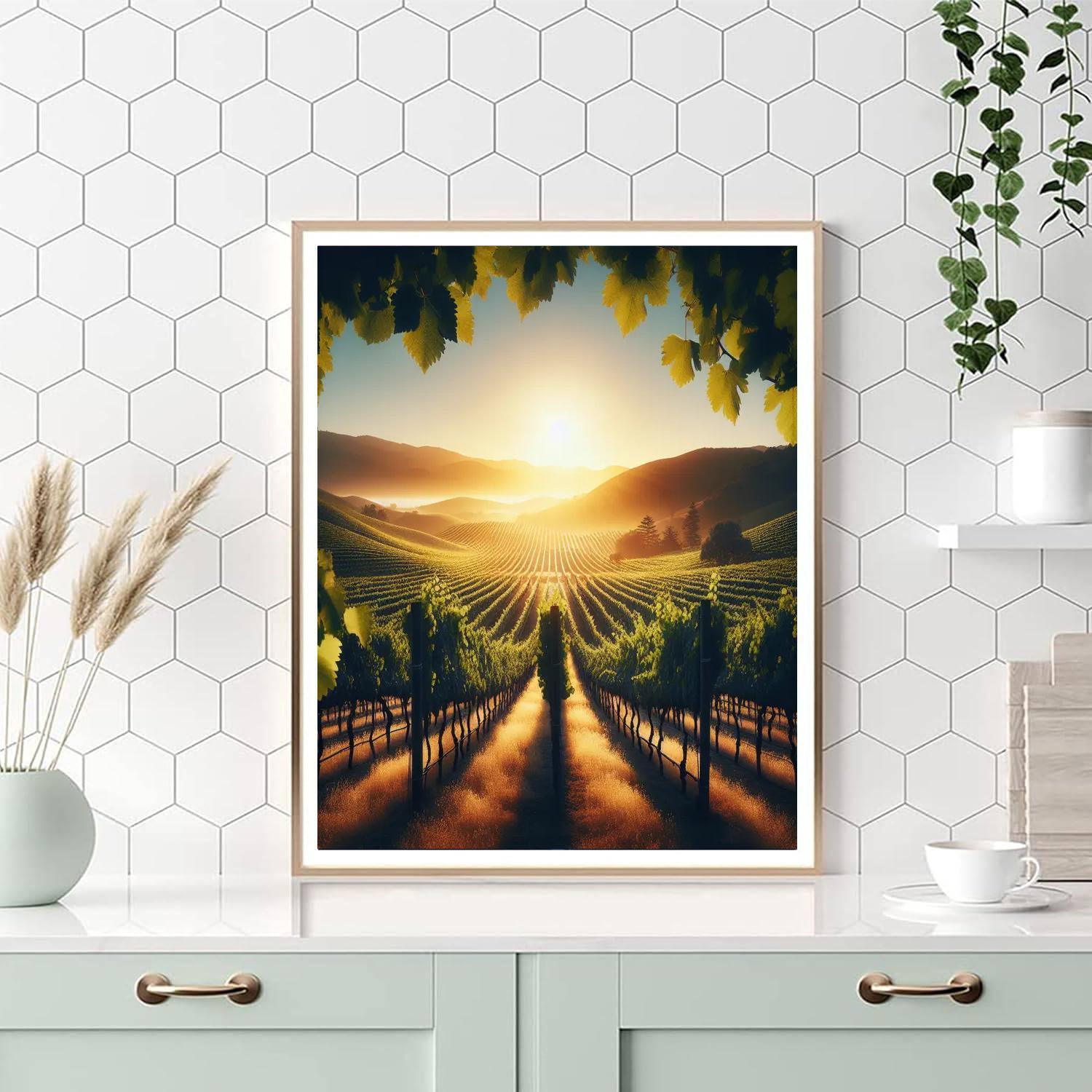 Sunlit Vineyard Harmony Numbered Painting Kits