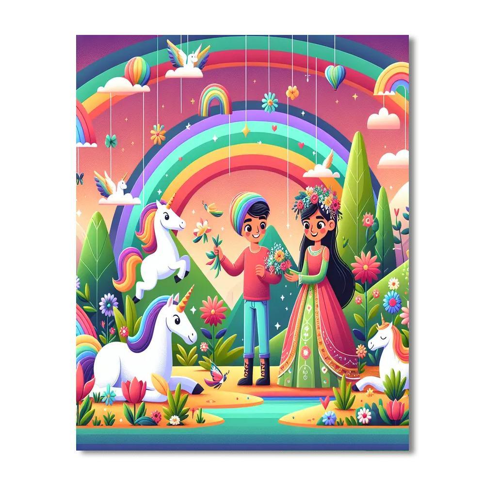 Enchanted Unicorn Adventure Paint By Numbers Kits
