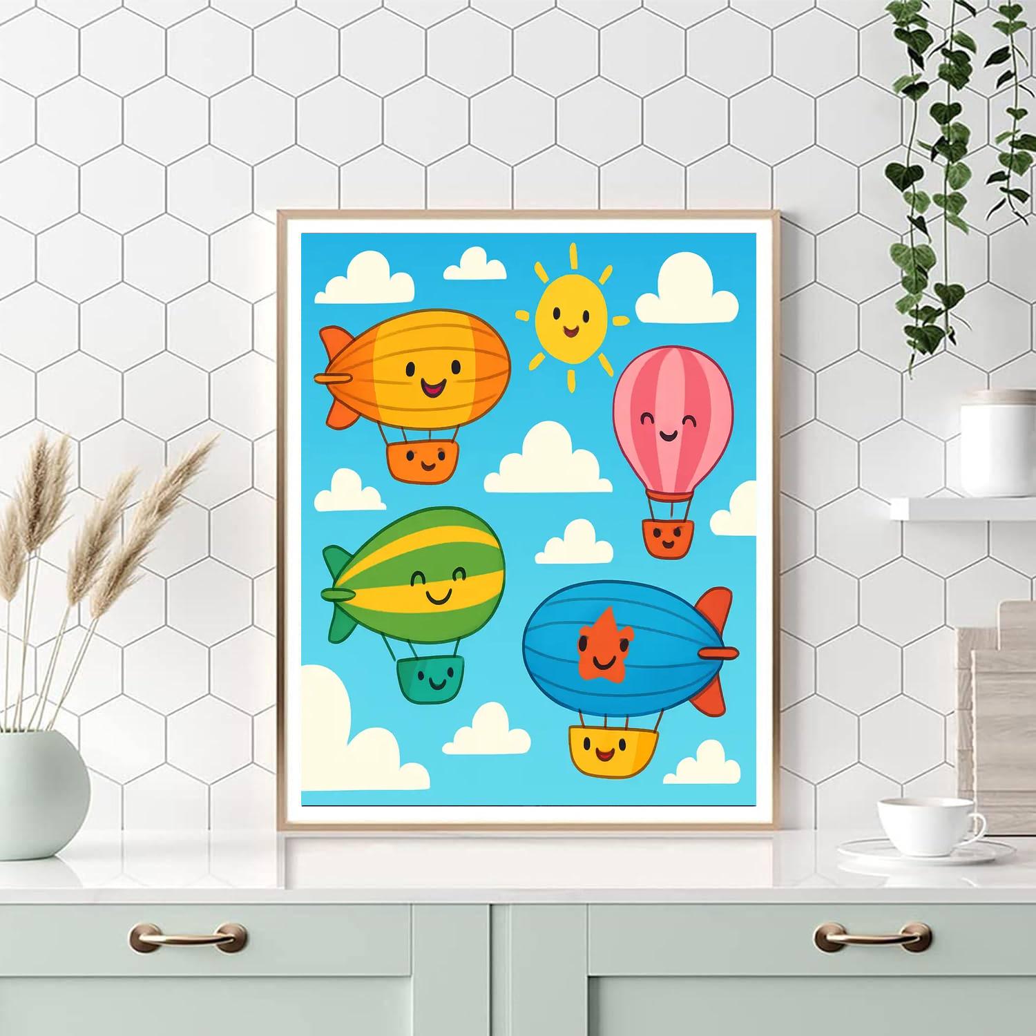 Adventurous Airships Numbered Painting Kits