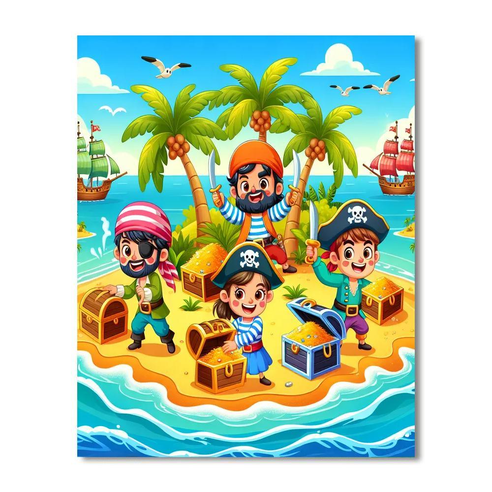 Adventure On A Treasure Island Paint By Number