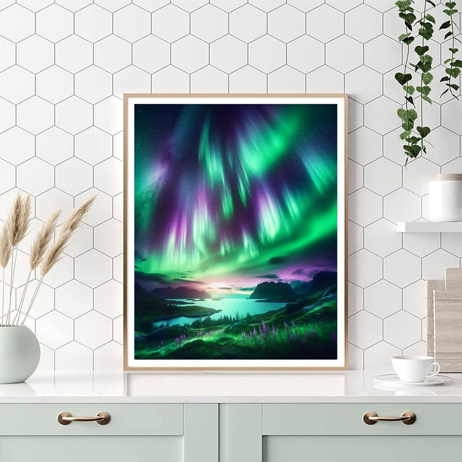 Aurora's Northern Glow Paint By Numbers Art