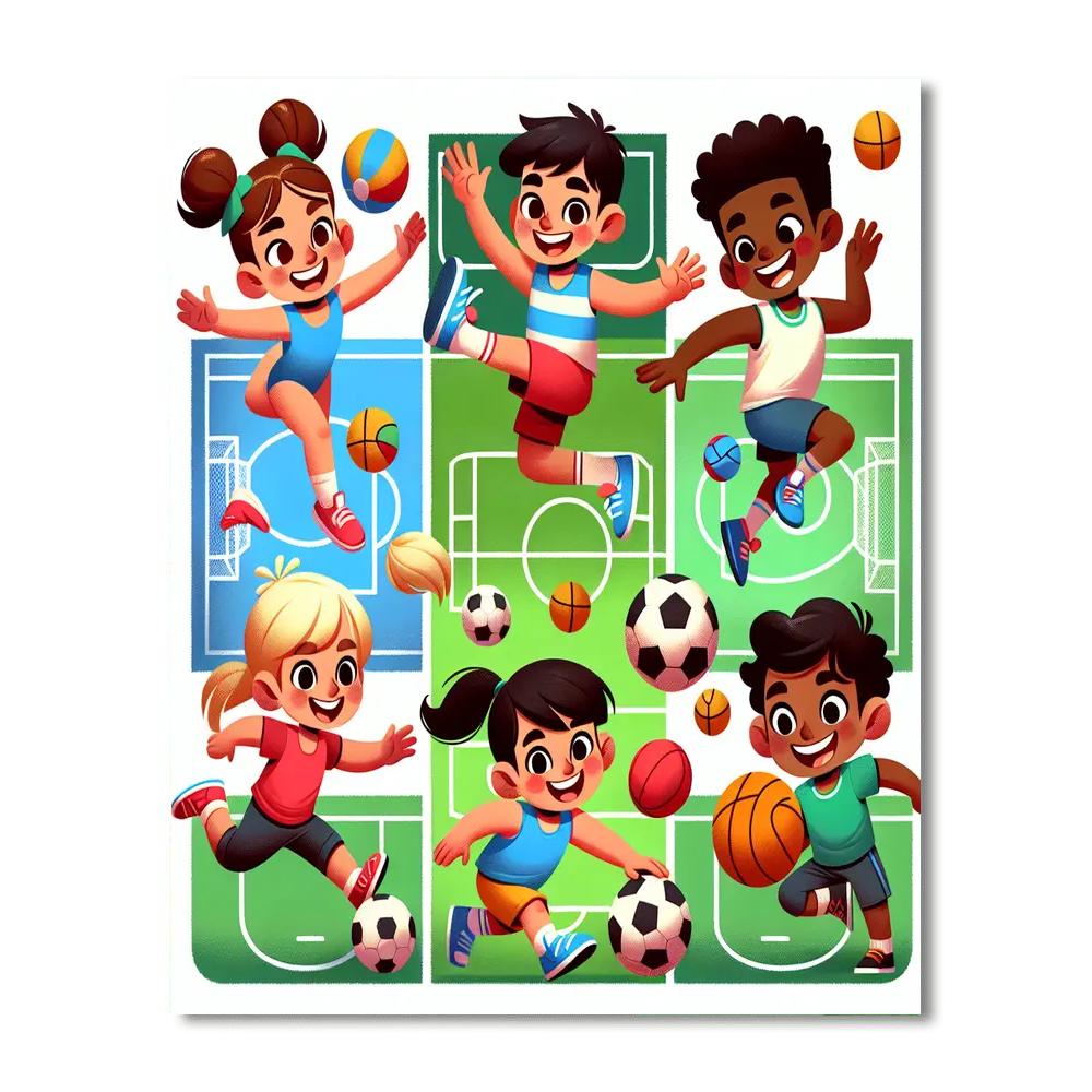 Sports Superstar Team Paint By Numbers Art