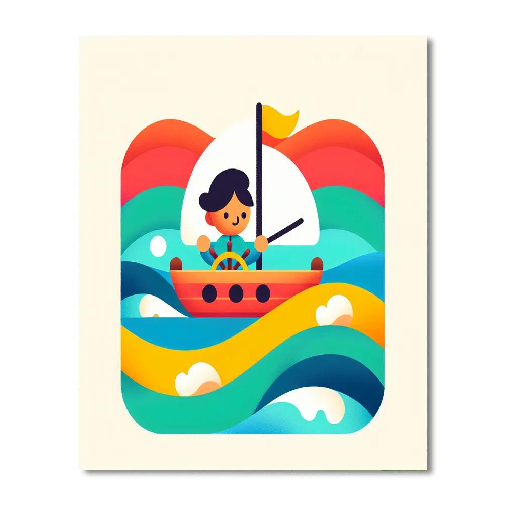 Courageous Captain's Voyage Painting Number Kit