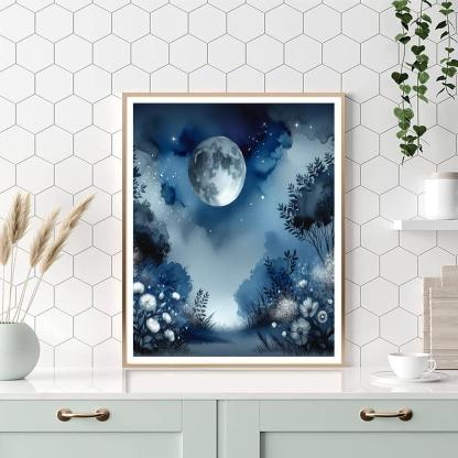 Moonlit Garden Serenade Paint By Numbers Art