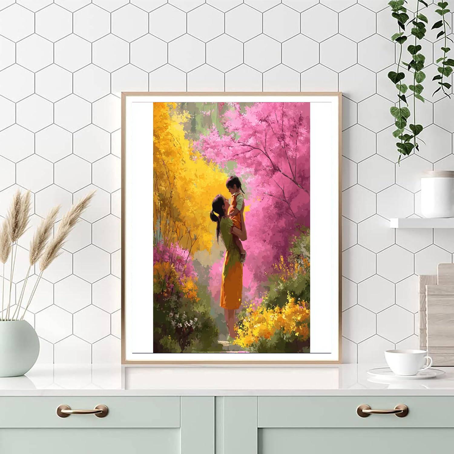 Mother And Child In Bloom Paint By Number