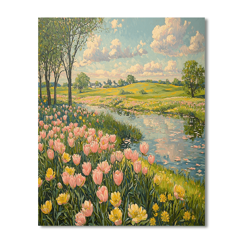 John Singer Sargent Inspired Spring Meadows  Paint By Color