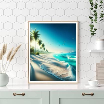 Exotic Beachfront Paradise Paint By Numbers Art