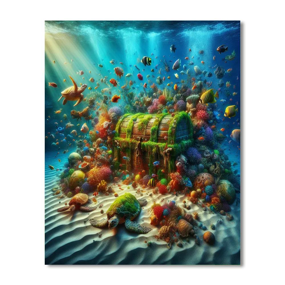 Ocean Treasure Hunt For Kids Numbered Painting Kits
