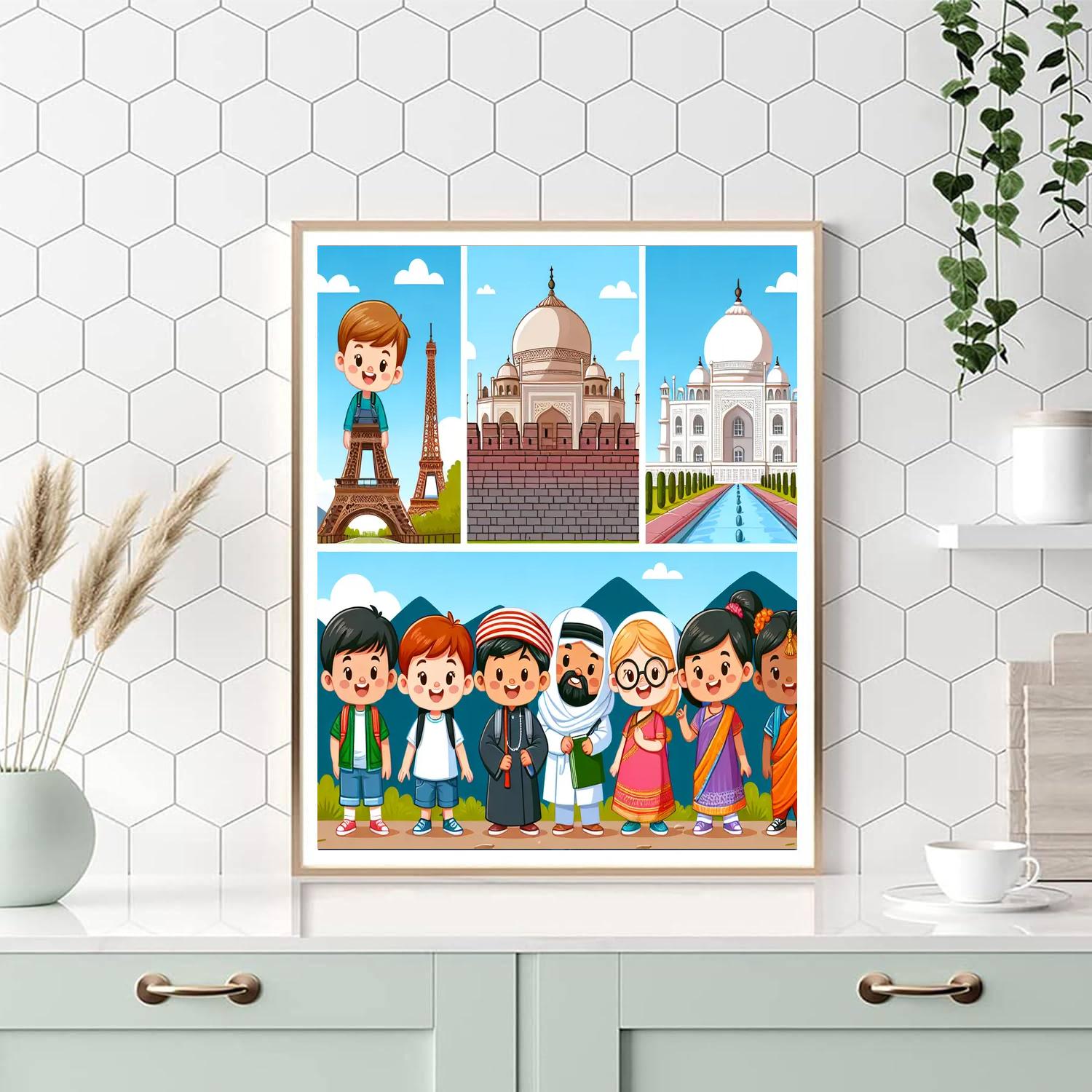 Around The World In Colors Number Painting