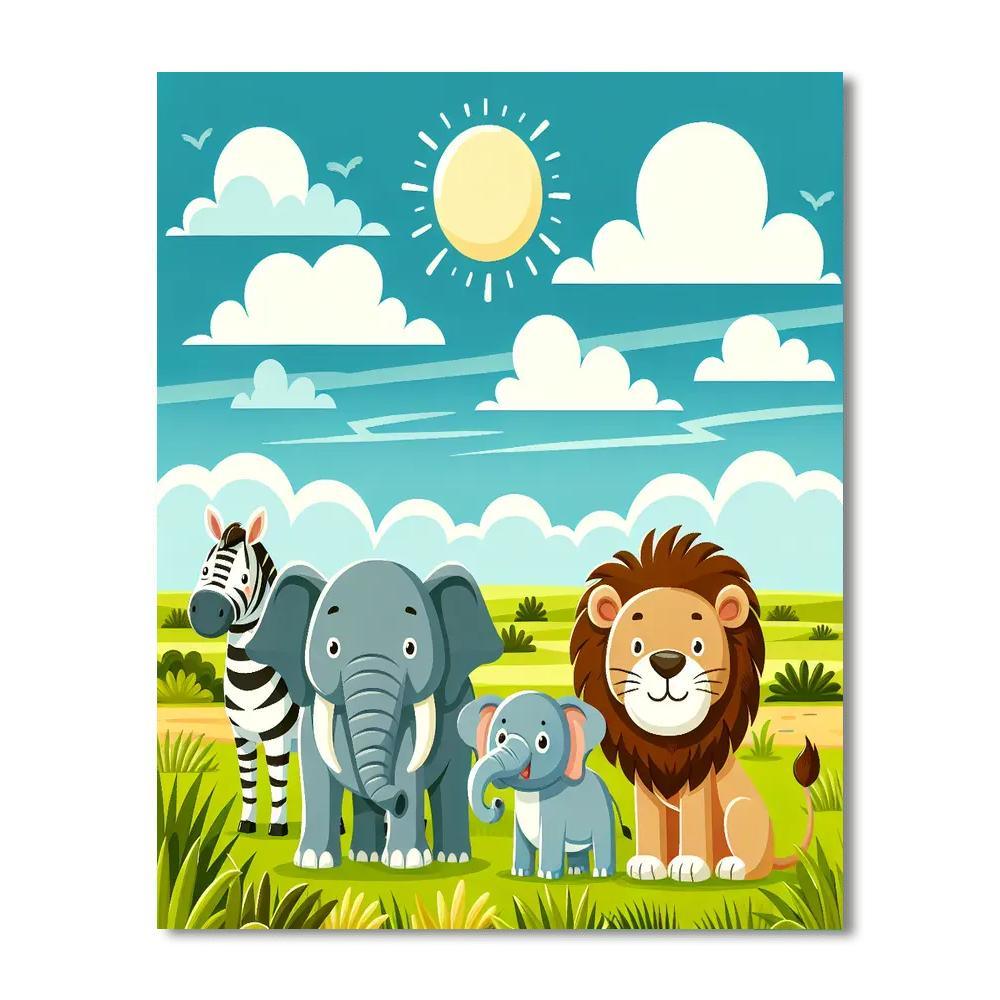 Safari Adventure Trek Paint By Numbers Art