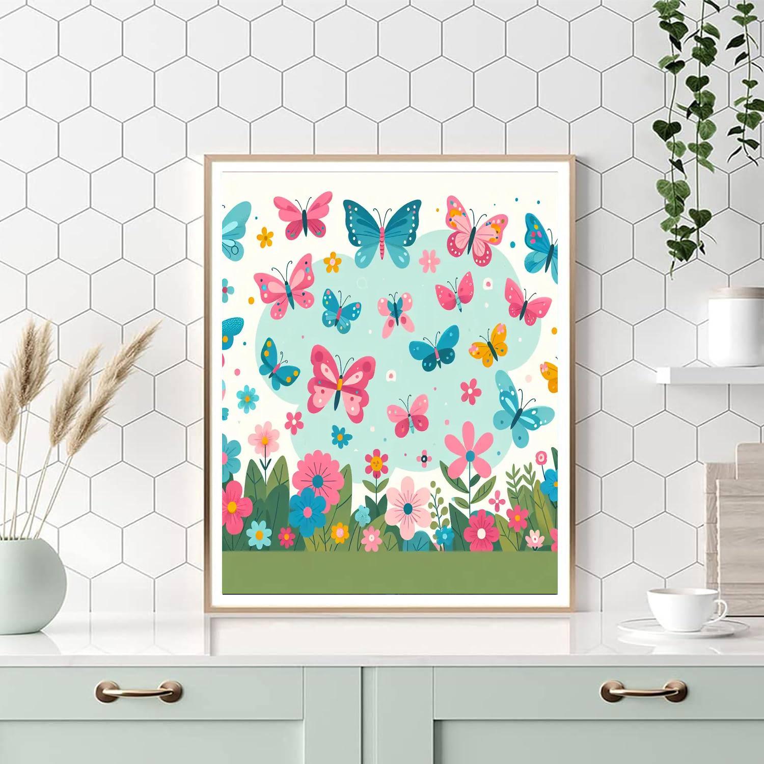 Wondrous Butterfly Garden DIY Paint By Numbers