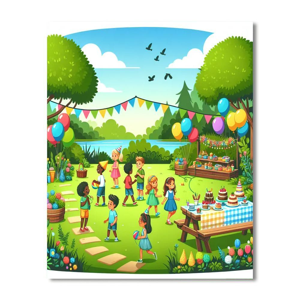 Happy Garden Party Paint By Numbers Kits