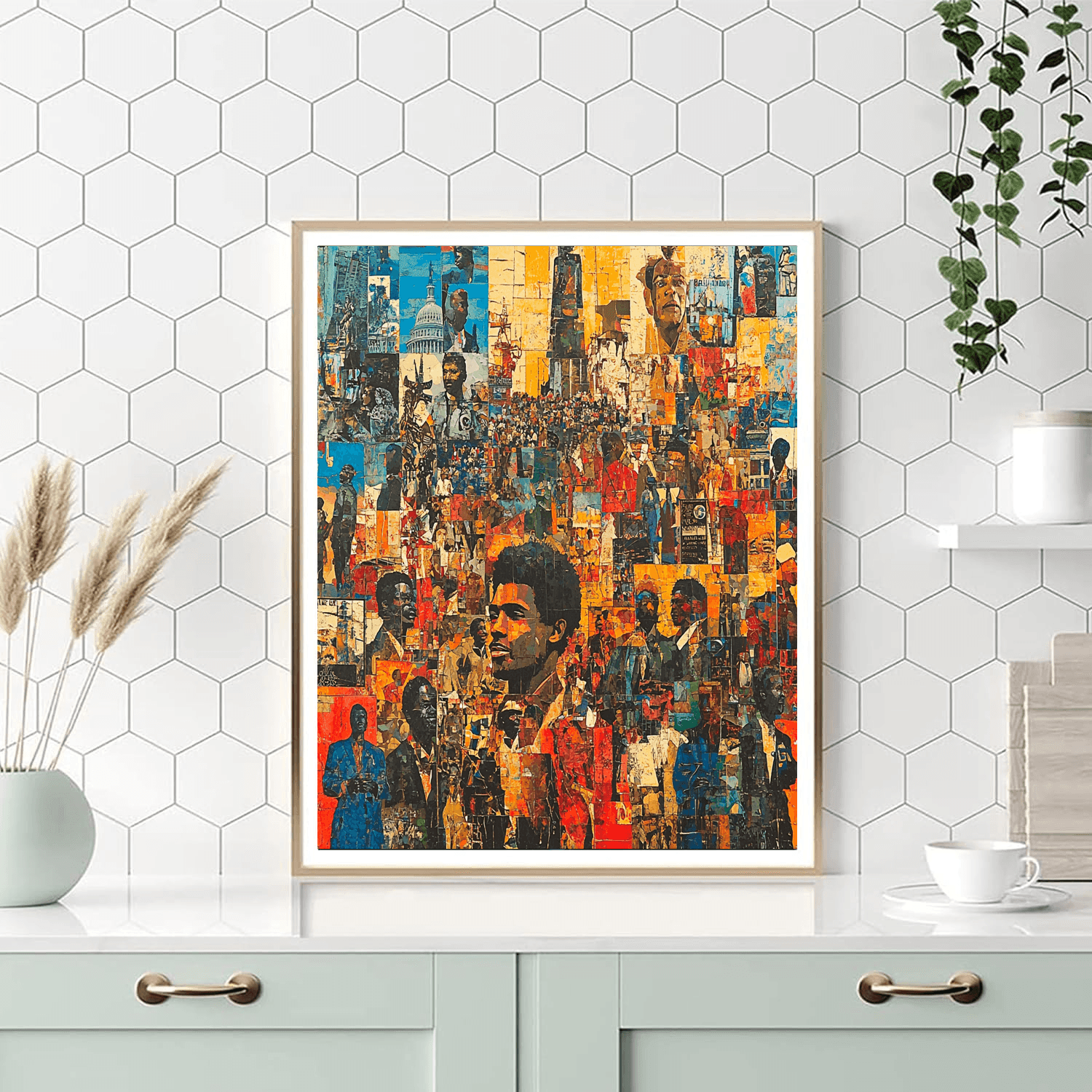 Romare Bearden Inspired Fusion Of Cultures  Painting By Numbers Kit