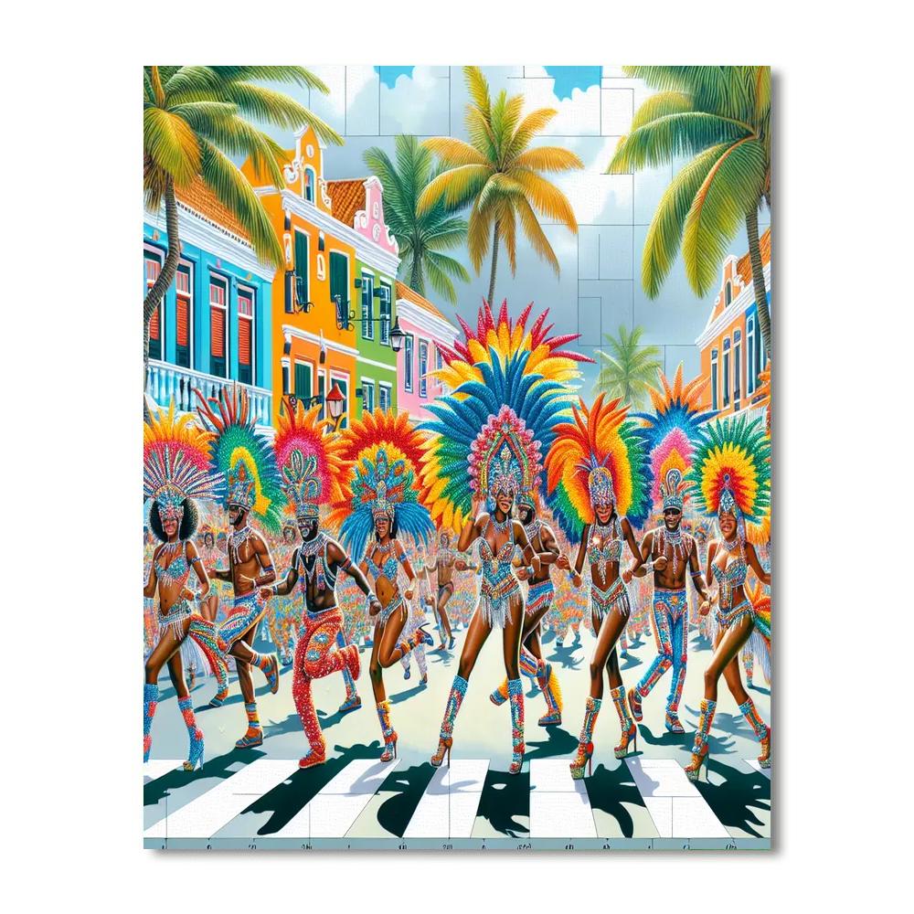 Karnaval Na Bonaire - Caribbean Netherlands Number Painting