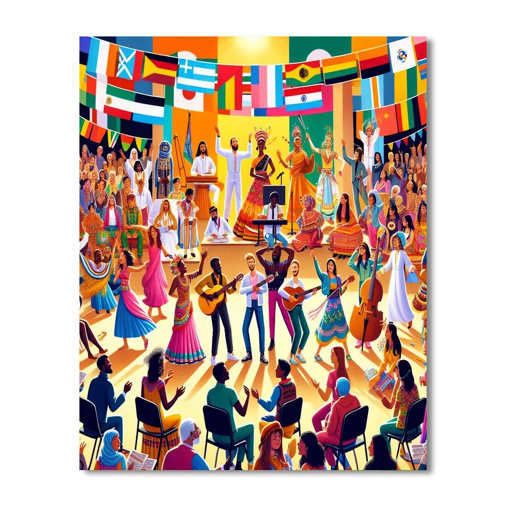 World Cultural Festival - India DIY Paint By Numbers