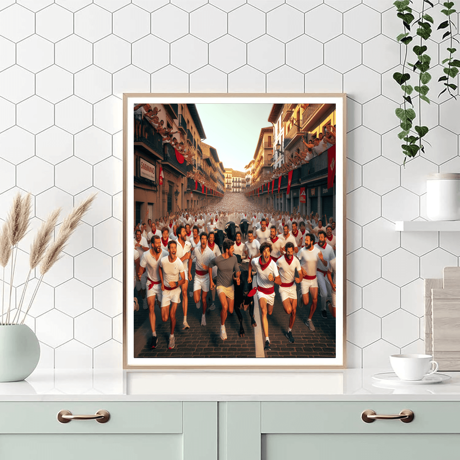 San Fermin - Running Of The Bulls - Spain Paint By Color