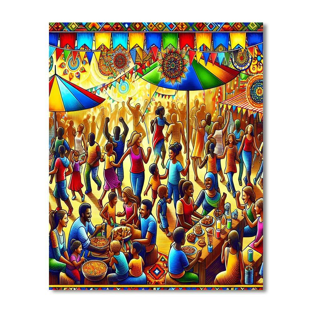 Lively Summer Festival DIY Paint By Numbers