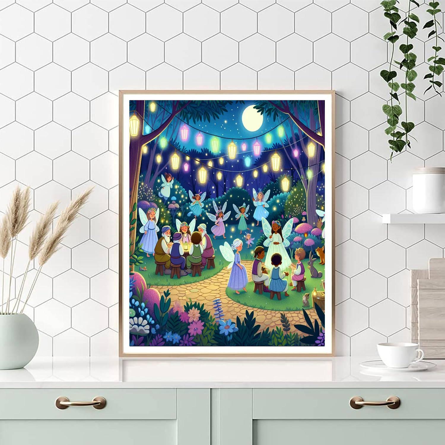 Moonlight Garden Gala Painting By Numbers Kit