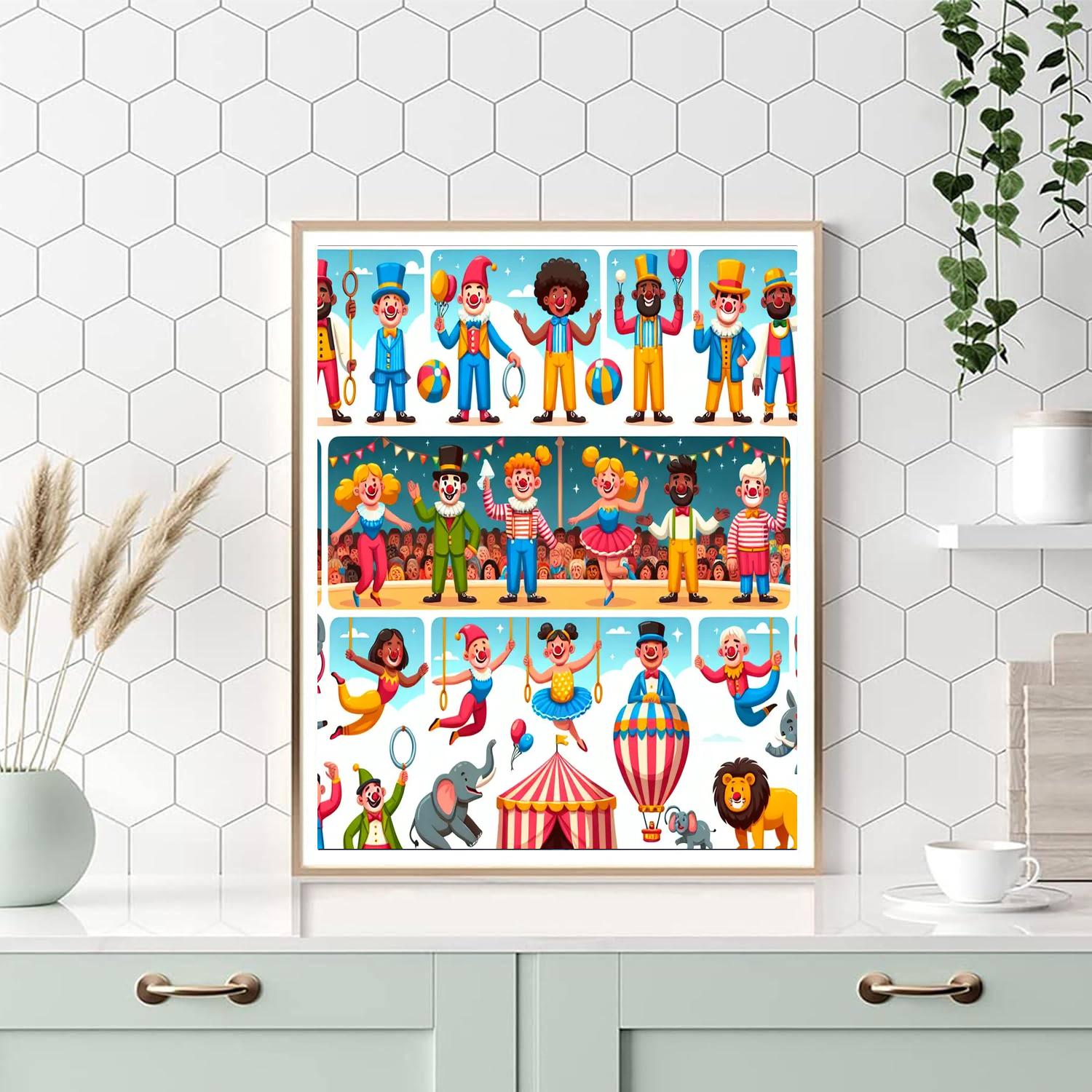 Exciting Circus Fun Number Painting