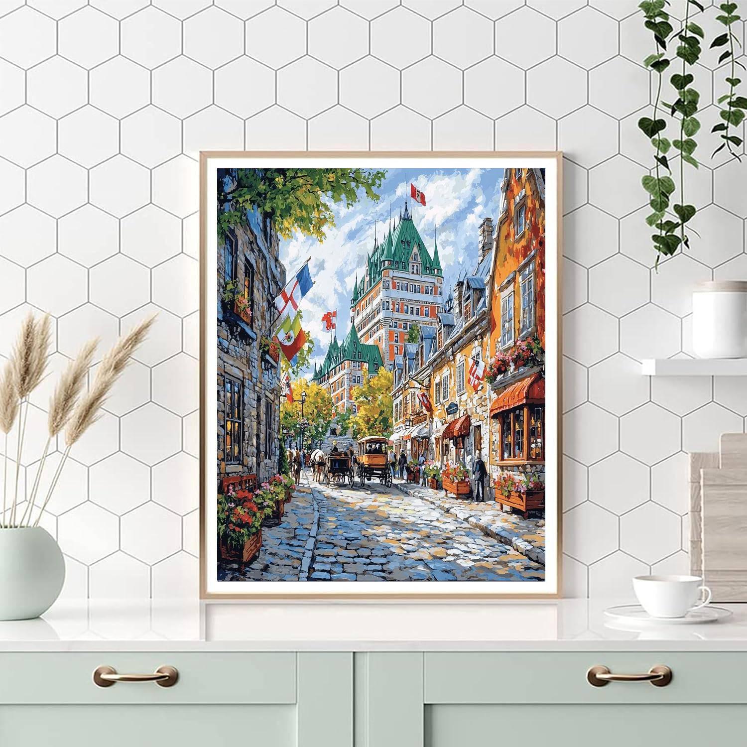 Old Quebec City - Canada Numbered Painting Kits