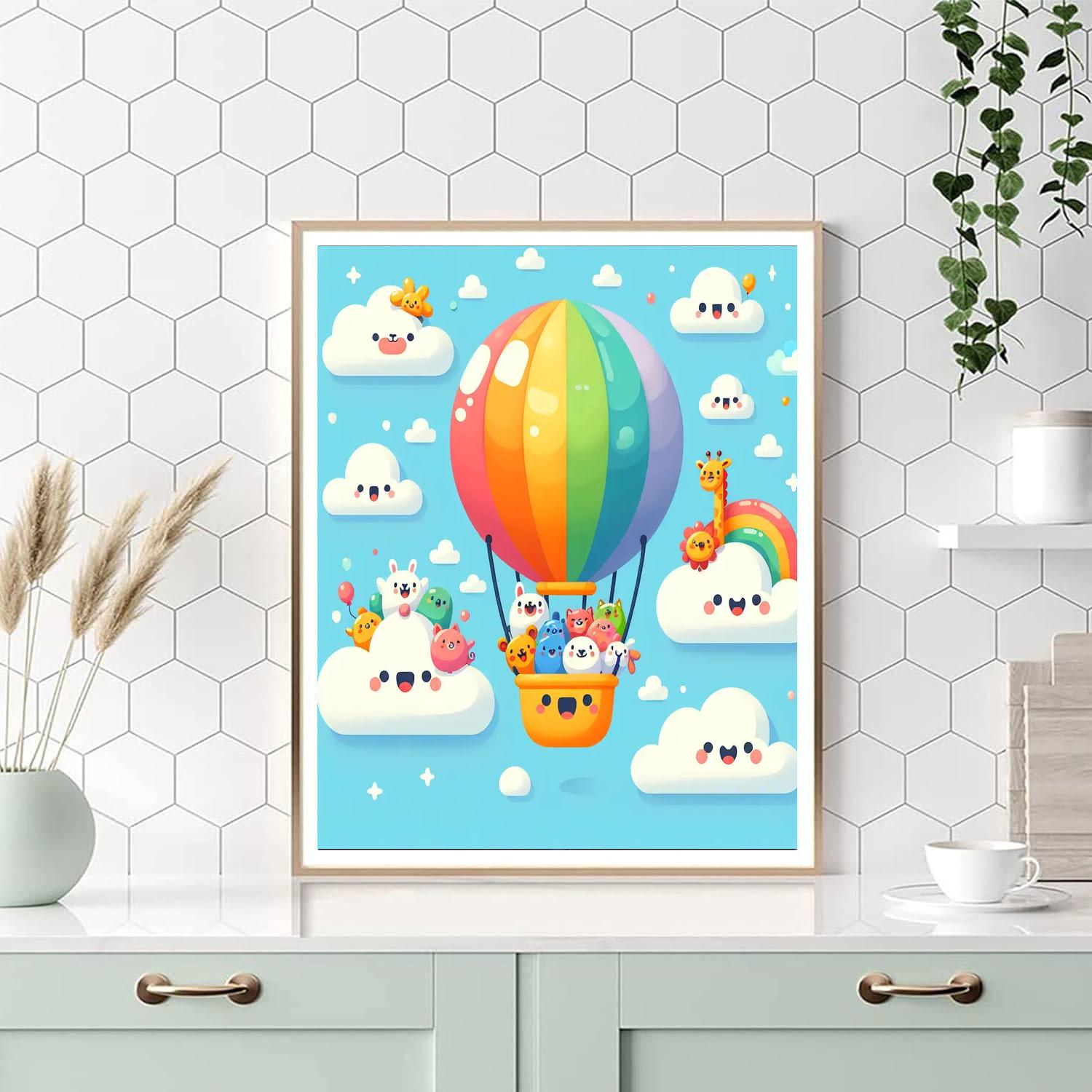 Whimsical Air Balloon Numbered Painting Kits