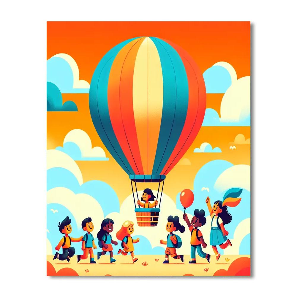 Balloon Adventure Ride DIY Paint By Numbers