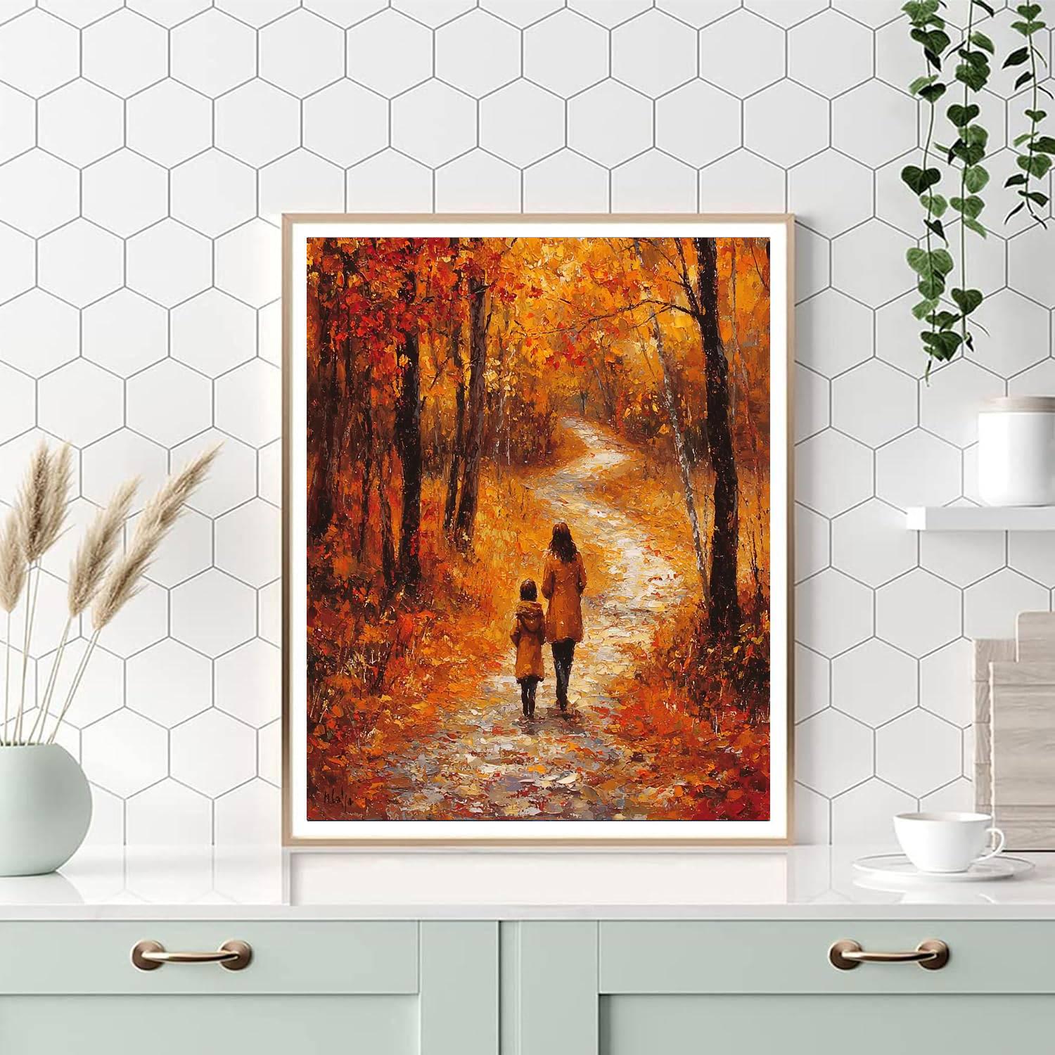 Joyful Autumn Stroll Paint By Numbers