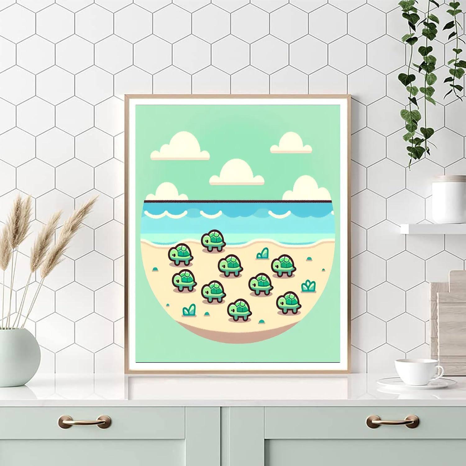 Tiny Turtles Paint By Numbers Art