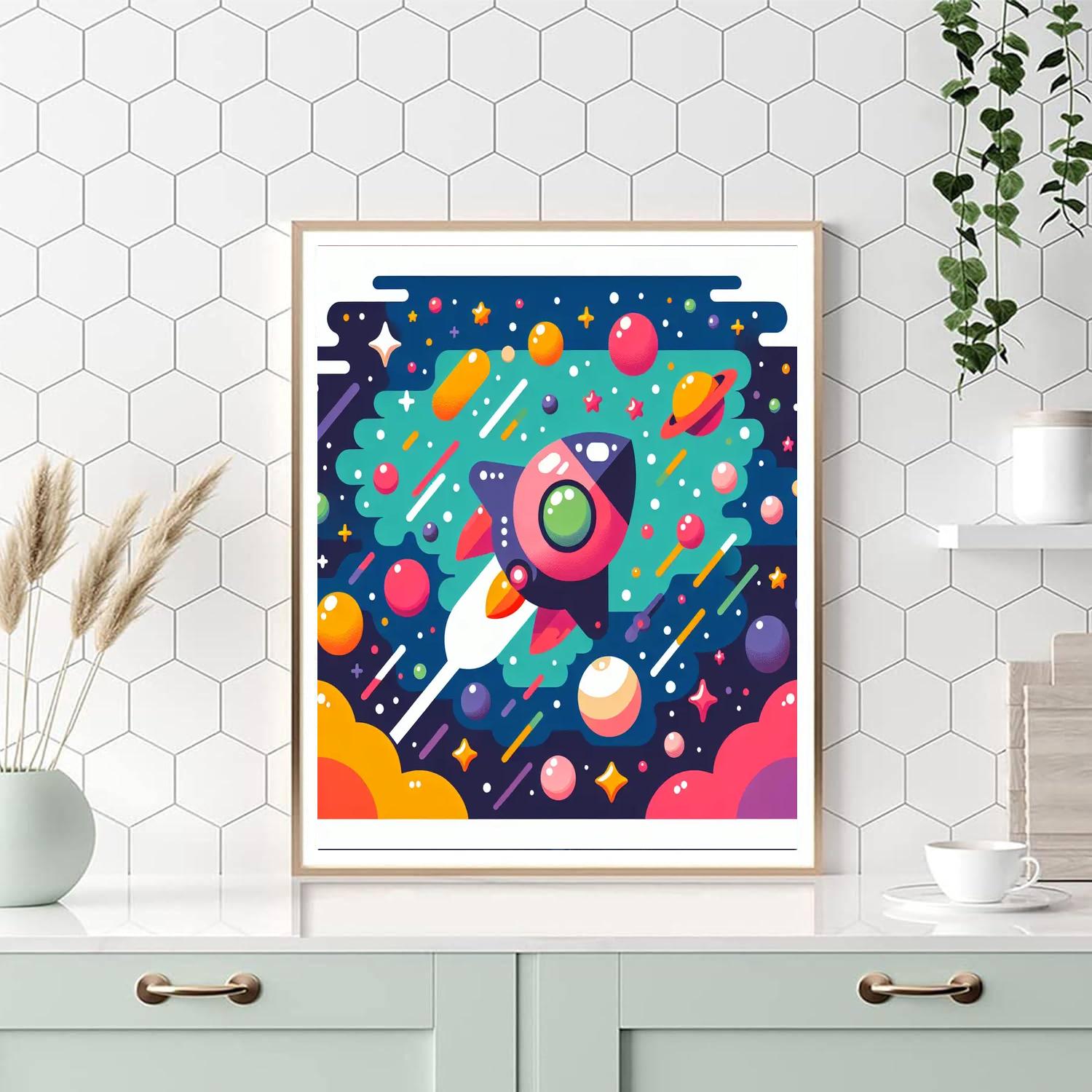 Bright Space Adventure Paint By Number