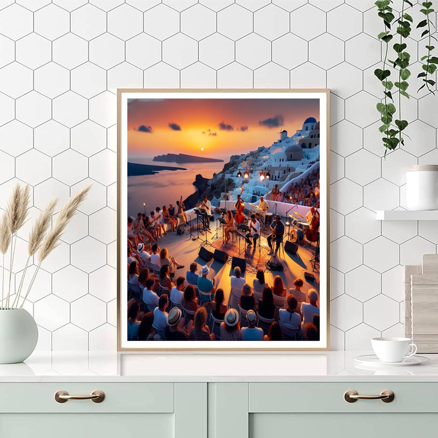 Santorini Jazz Festival - Greece Number Painting