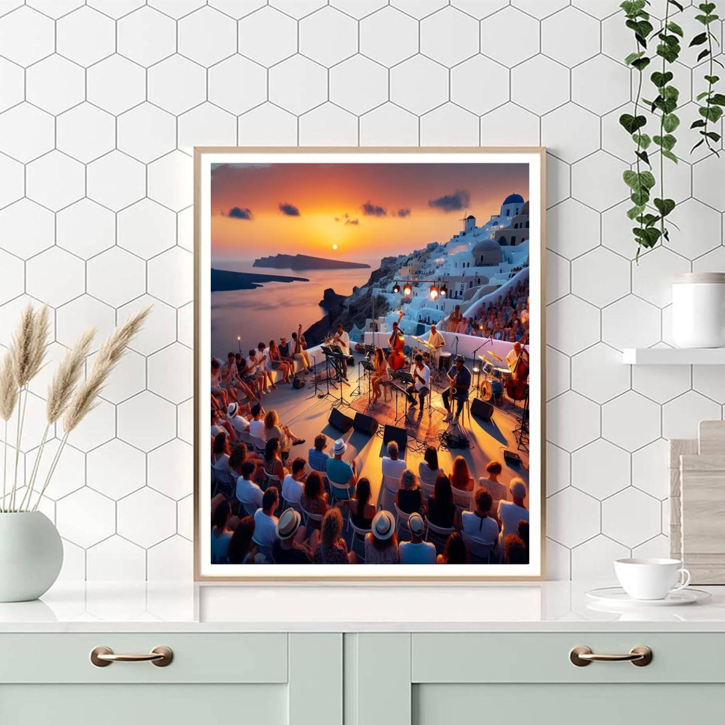 Santorini Jazz Festival - Greece Number Painting