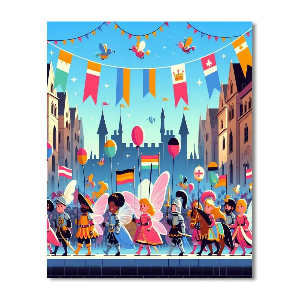 Fantasy Kingdom Festivities Painting Number Kit
