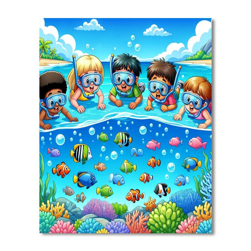 Tropical Lagoon Expedition Paint By Color