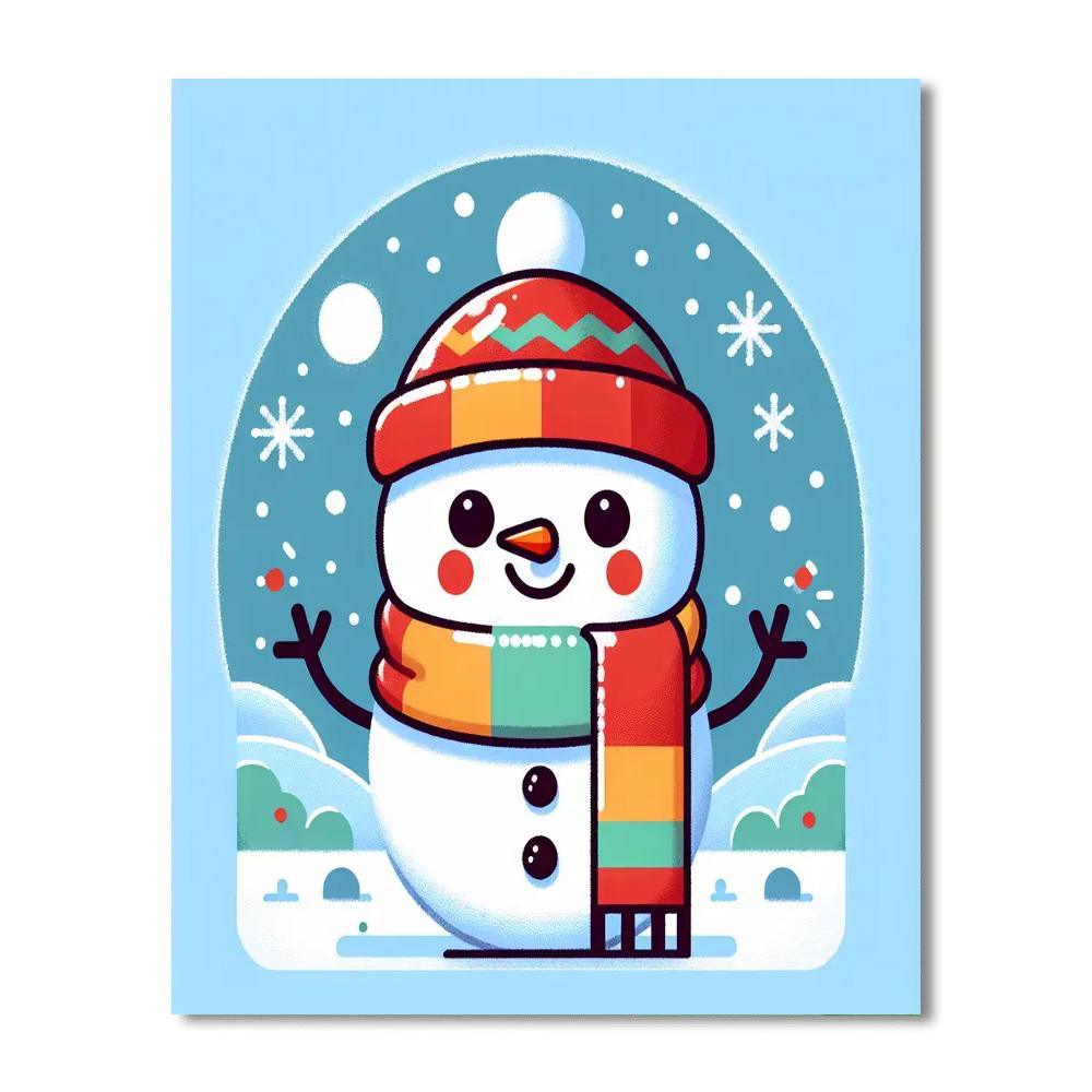Sassy Snowman Paint By Number