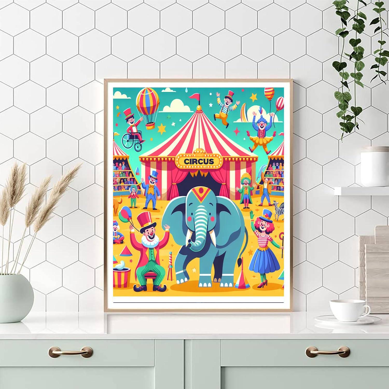 Circus Funhouse Painting By Numbers Kit