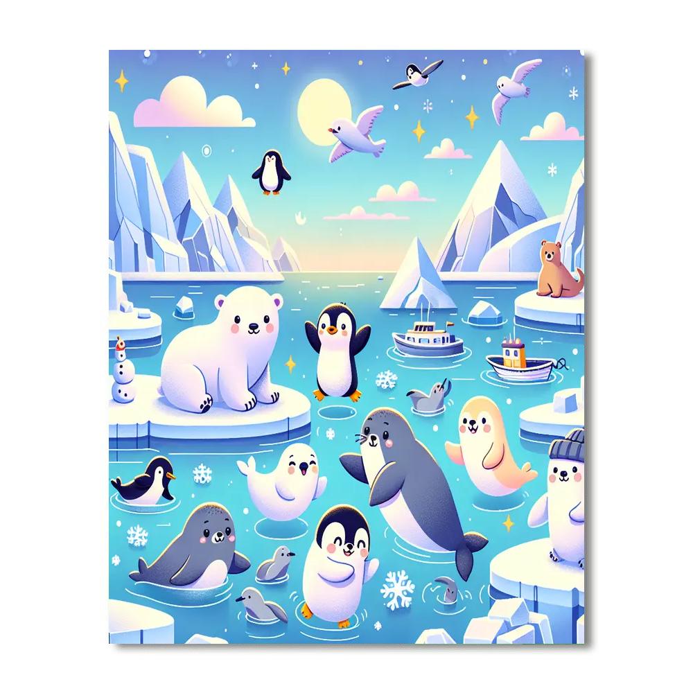 Adventurous Arctic Animals Paint By Numbers Art