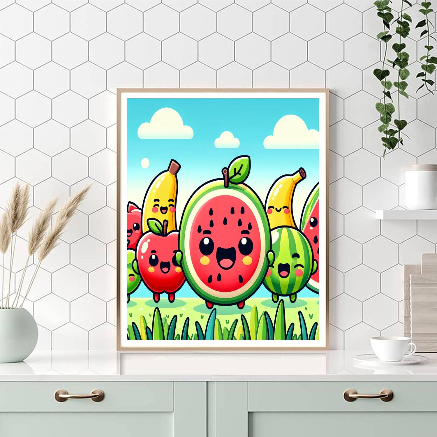 Joyful Fruit Parade Painting By Numbers Kit
