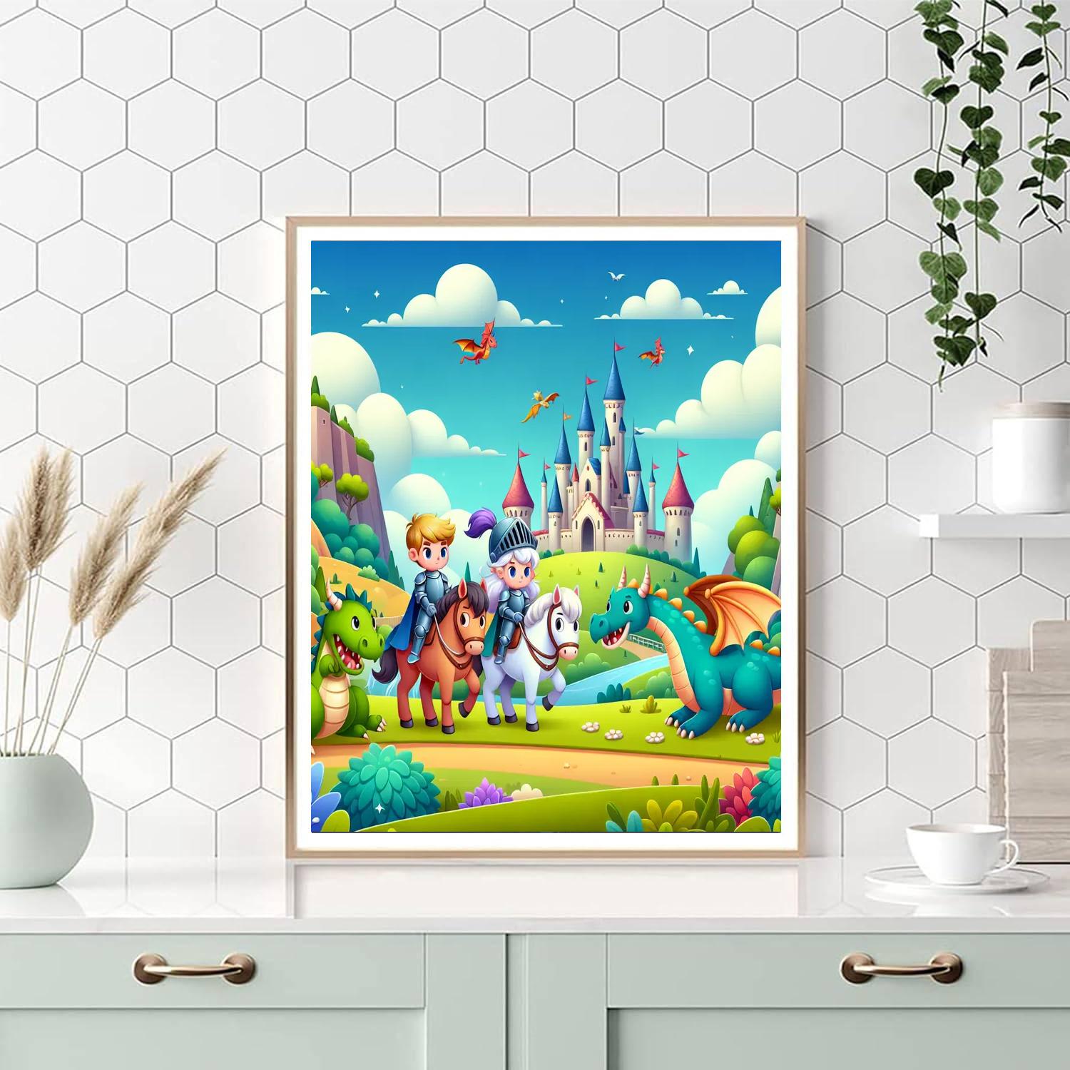 Daring Knights Paint By Numbers Art