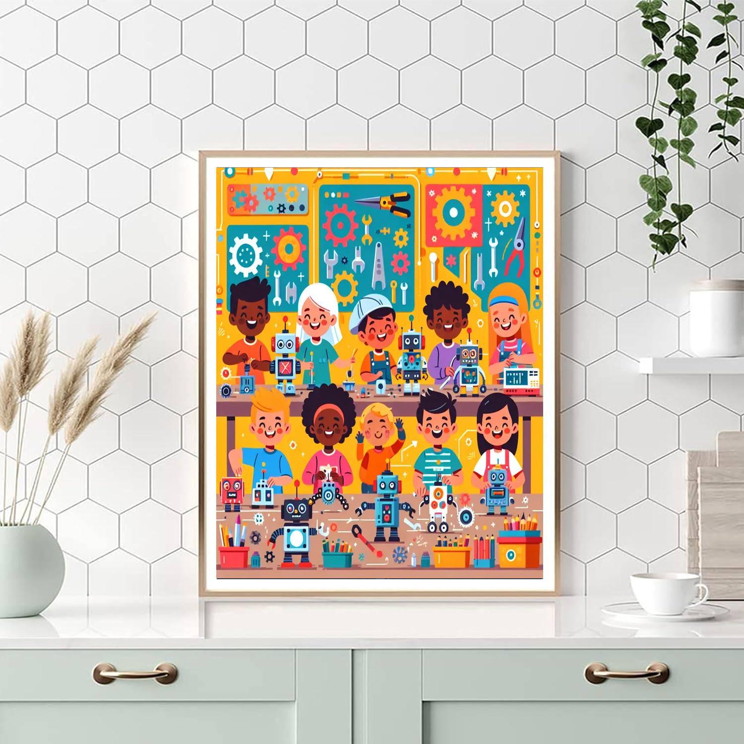 Robot Builders Challenge Paint By Numbers Kits