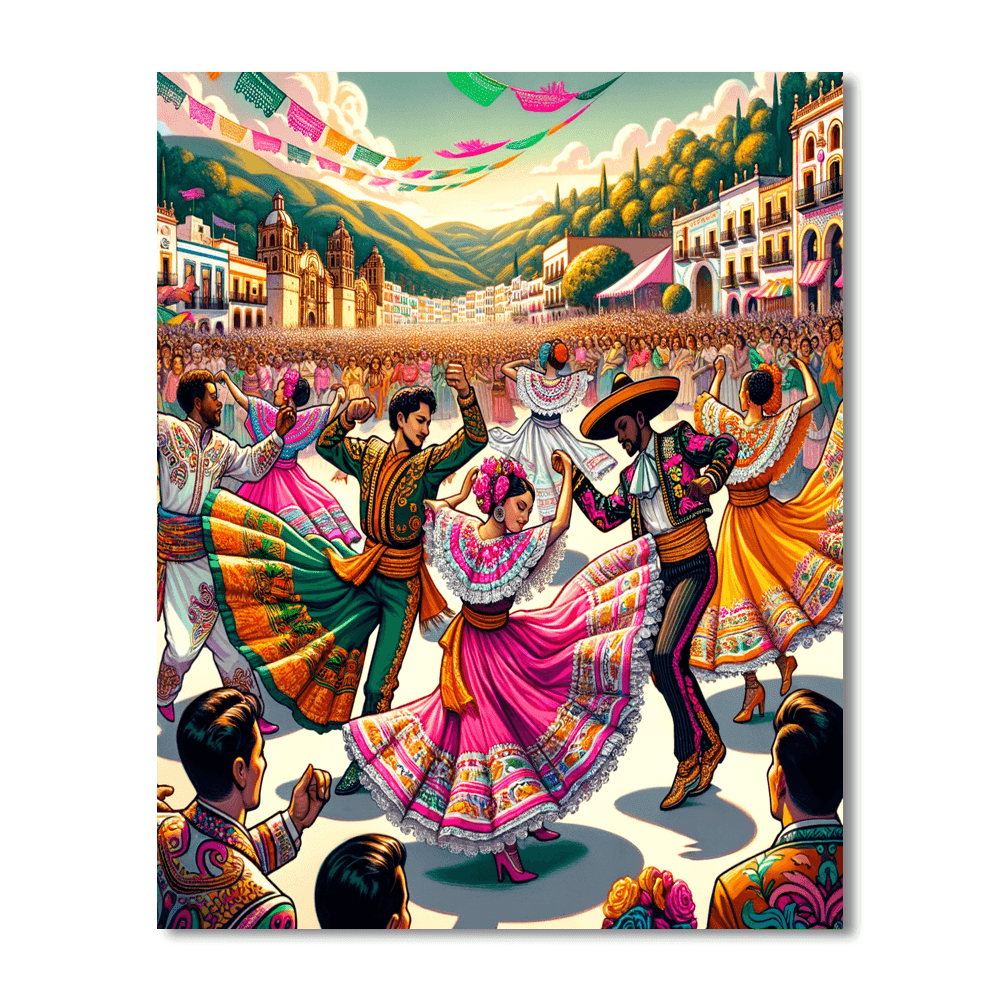 Guelaguetza Festival - Mexico Painting By Numbers Kit