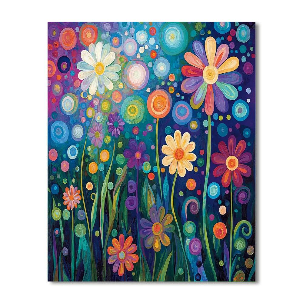 Paul Cézanne Inspired Cosmic Garden Of Dreams  Number Painting