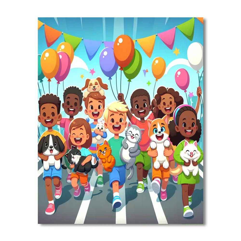 Pawesome Pet Parade Painting By Numbers Kit