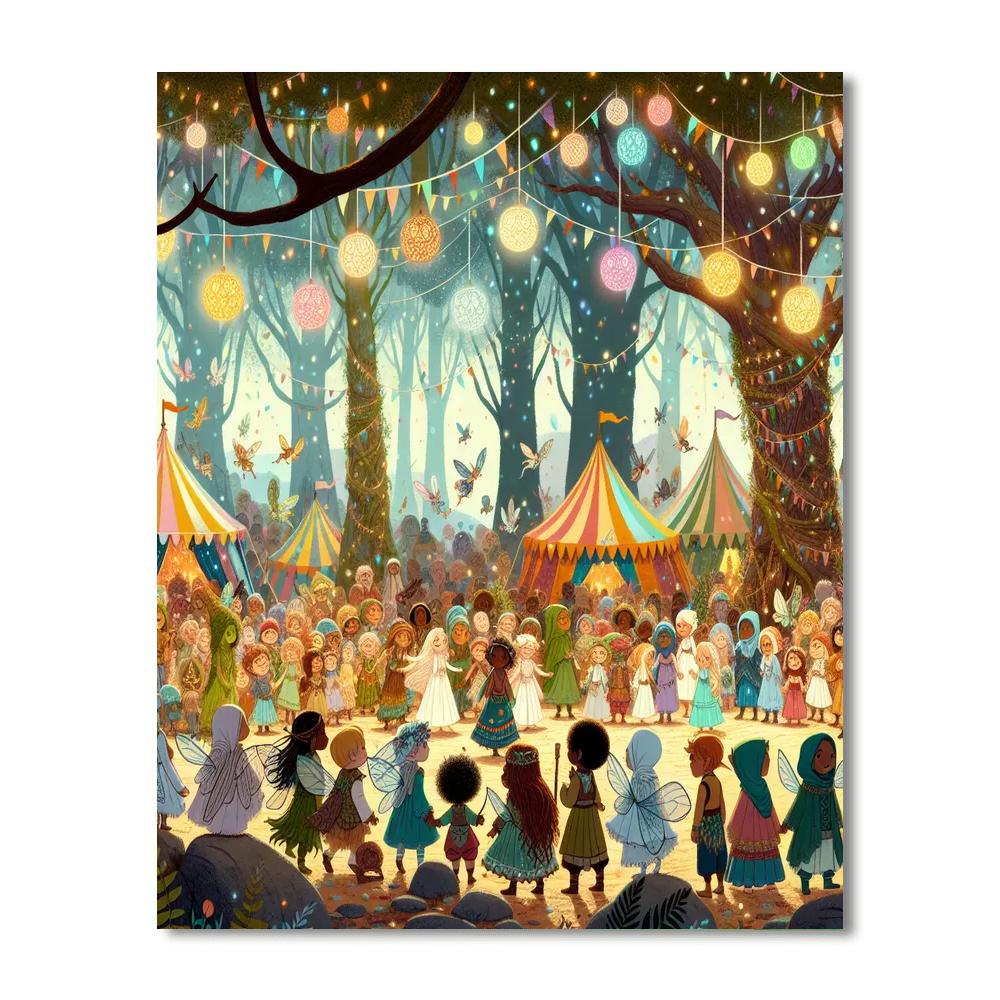 Forest Fantasy Fair DIY Paint By Numbers
