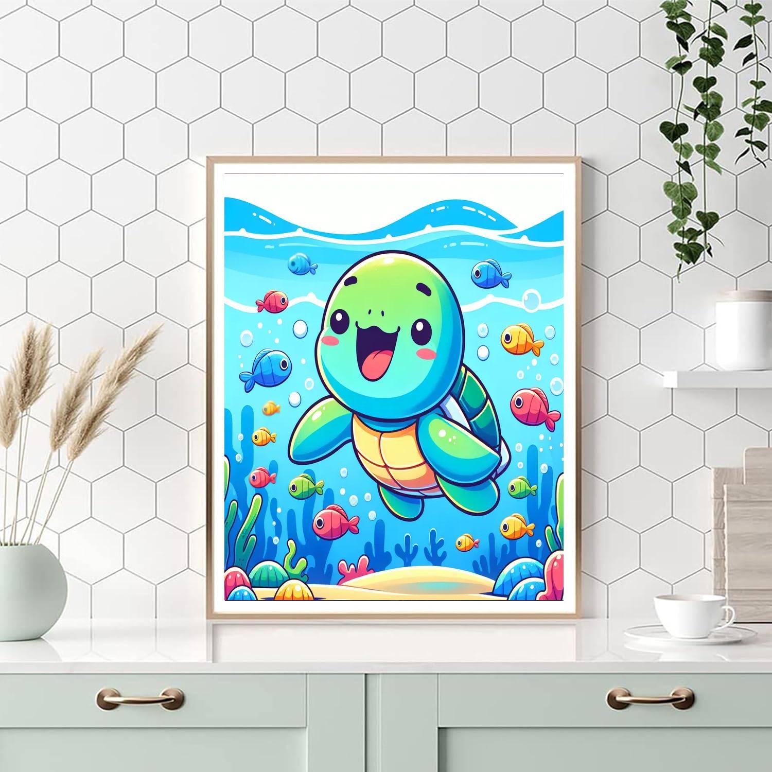 Cheery Turtle Painting By Numbers Kit