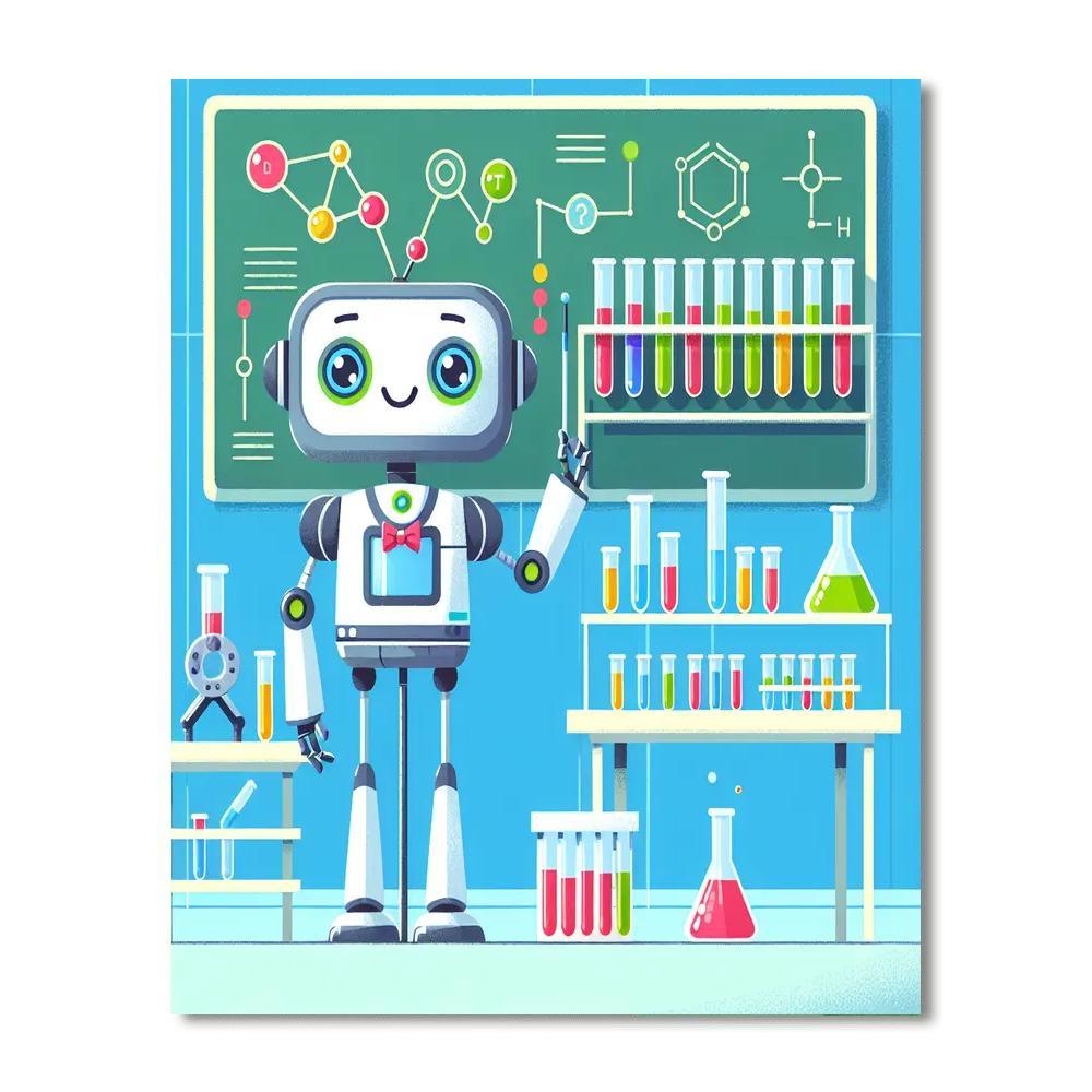 Robot Scientist's Lab Numbered Painting Kits
